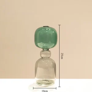 Minimalist Colored Glass Creative Double-layer Glass Transparent Vase Desktop Soft Decoration Hydroponics Vase Home Decoration