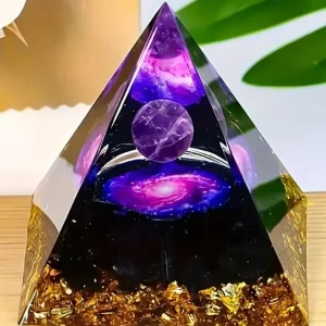 1pc Relieve Stress and Attract Wealth with Our Homeopathic Amethyst Crystal Ball Pyramid, Raw Stone Stone Home Decoration