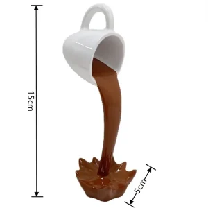 Floating Spilling Coffee Cup Sculpture – Creative Kitchen & Home Decor
